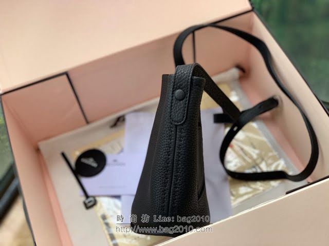 DELVAUX女包 Delvaux Pin春夏系列 進口牛皮 德爾沃女手提包 D00315 黑色 mini款 Delvaux女單肩包  fcs1368